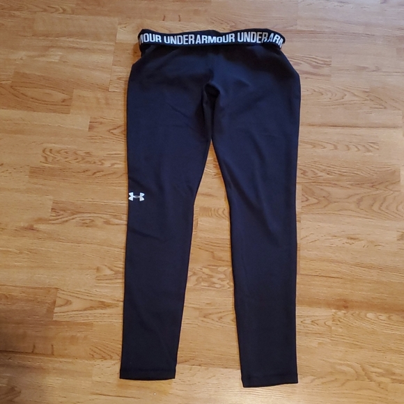 Black silver UA Under Armour small leggings - Picture 1 of 6